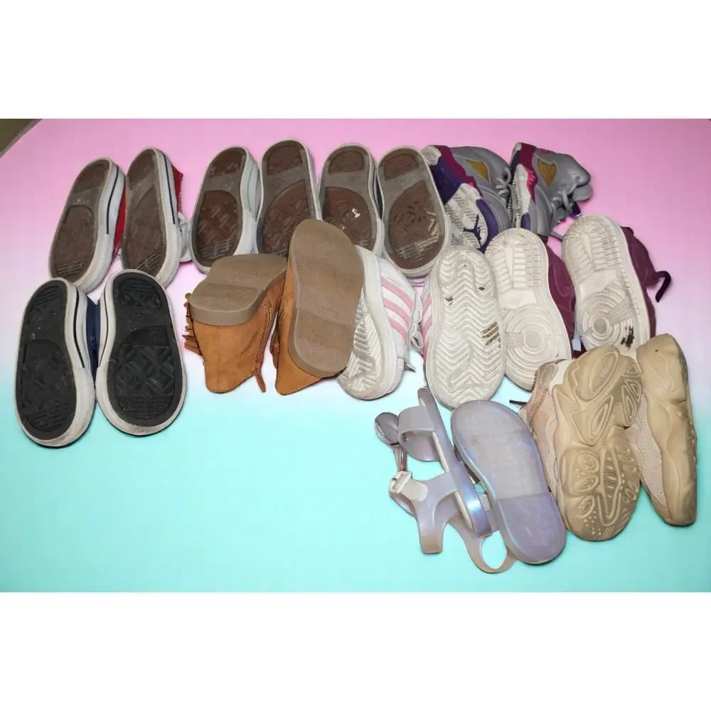 10 Pair Toddler Shoes Size 5C Bundle – Nike, Jordan, Converse, Adidas, Mini Meli
